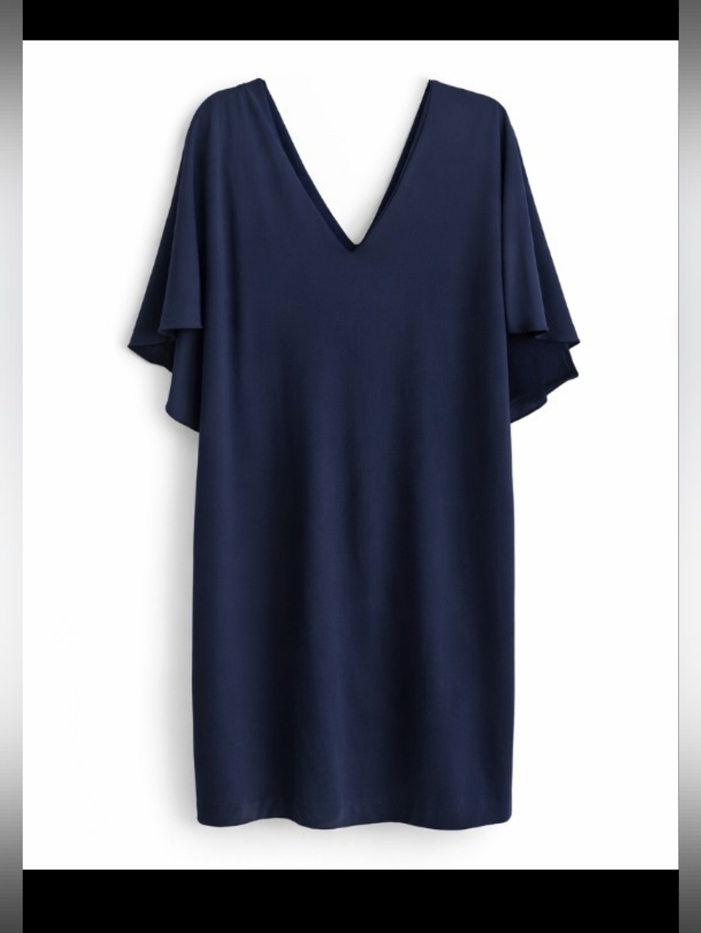 Neiman Marcus Navy Blue Shift Dress | Flutter Sleeve | Size 14